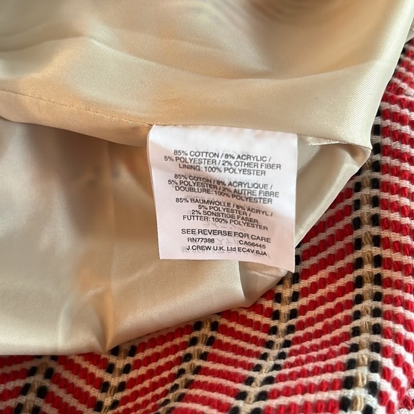 Jcrew Women’s Italian Tie Waist Dress in Tweed Sleeveless Red Tan Black 8T - Picture 12 of 12